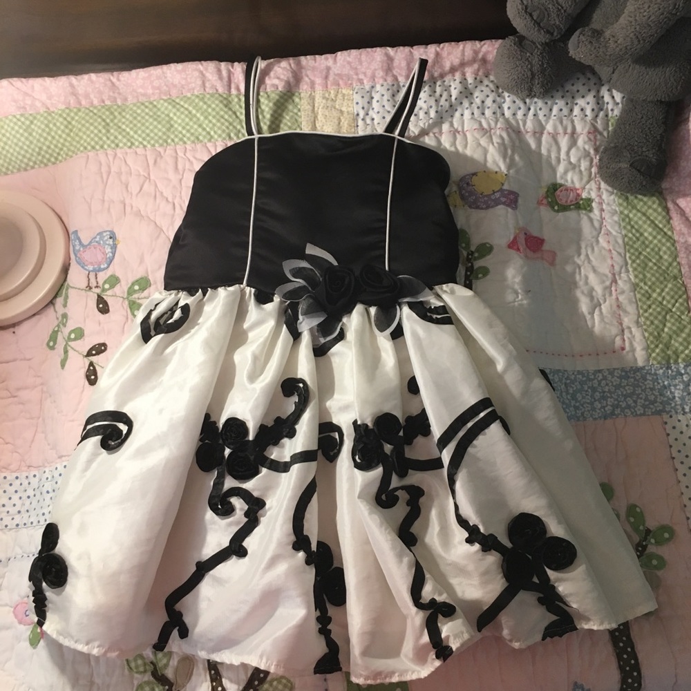 Sugar Plum Black and white Formal Dress